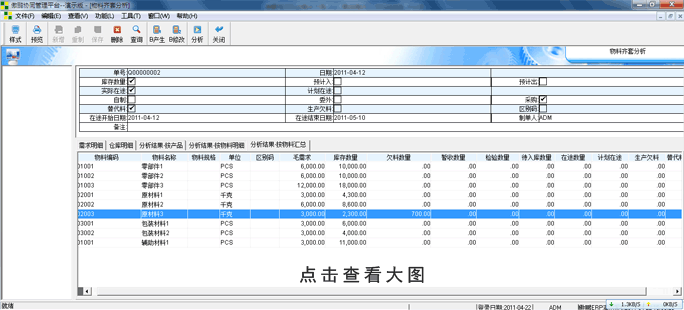 傲鹏ERP管理系统物控跟踪应用